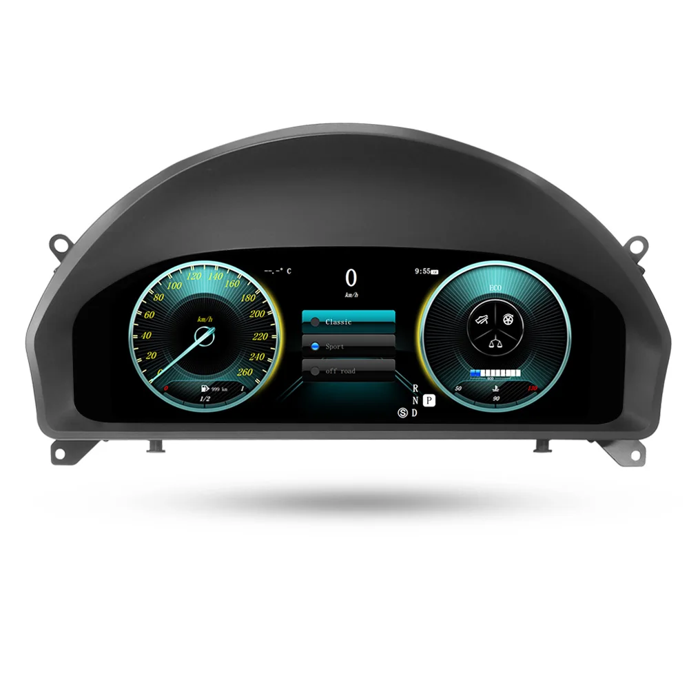 Navifly 자동차 LCD 디지털 클러스터 Linux 메르세데스-벤츠 C 클래스 W204 S204 C200 C260 2006 2007 2008 - 2010 디지털 대시 보드 속도계 용