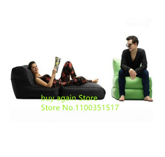 extra long folding bean bag sun lounger outdoor beanbag sleeping cushion foldable sofa cover