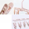 Collapsible Clothes Drying Rack Travel Shirt Socks Hangers with Clips Foldable Pants Clothes Hangers Closet Organizer 6