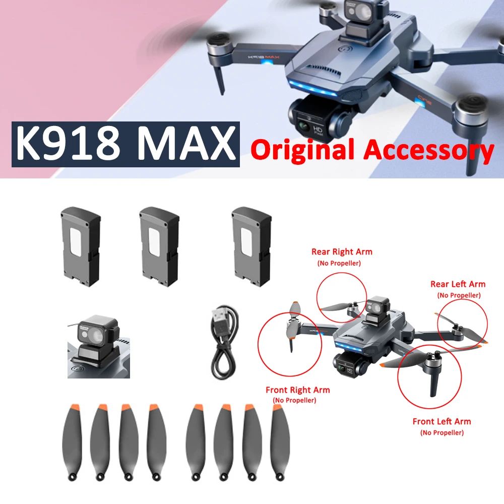 K918 MAX GPS Drone Original Spare Part Propeller Blade Battery Controller Obstacle Avoidance
