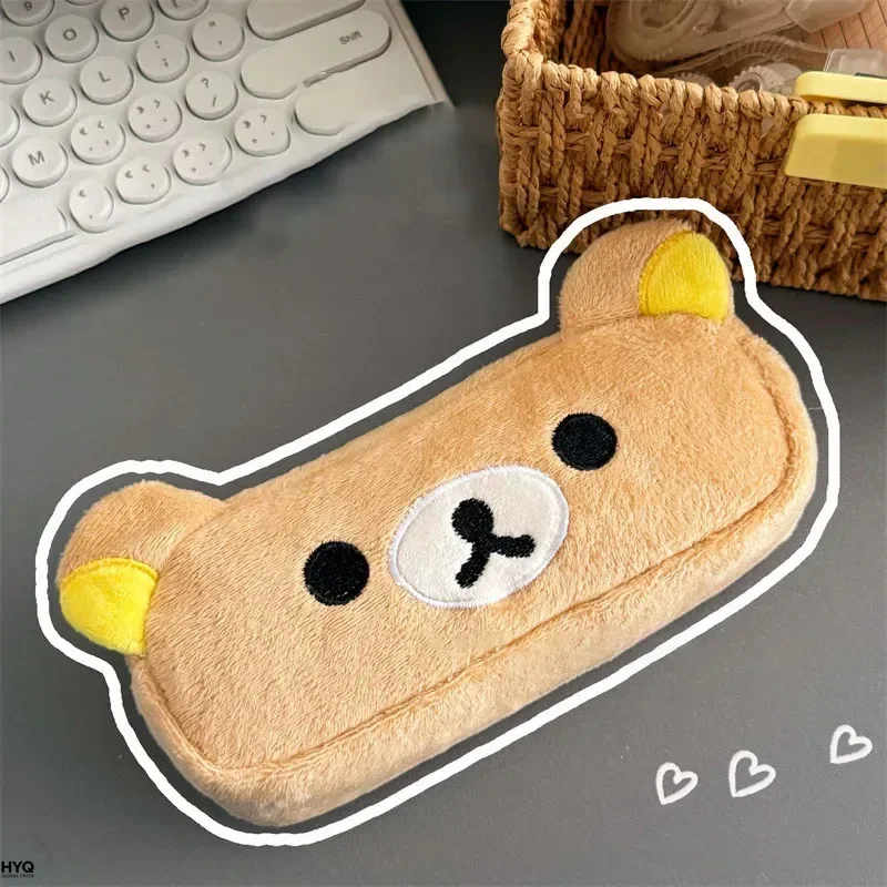 Kawaii Rilakkuma Pencil Cases For Kids Girls Cute Cartoon Bear Pencil Pouch Organizer Pen Bag School Stationeries Gifts Ins Hot - 2
