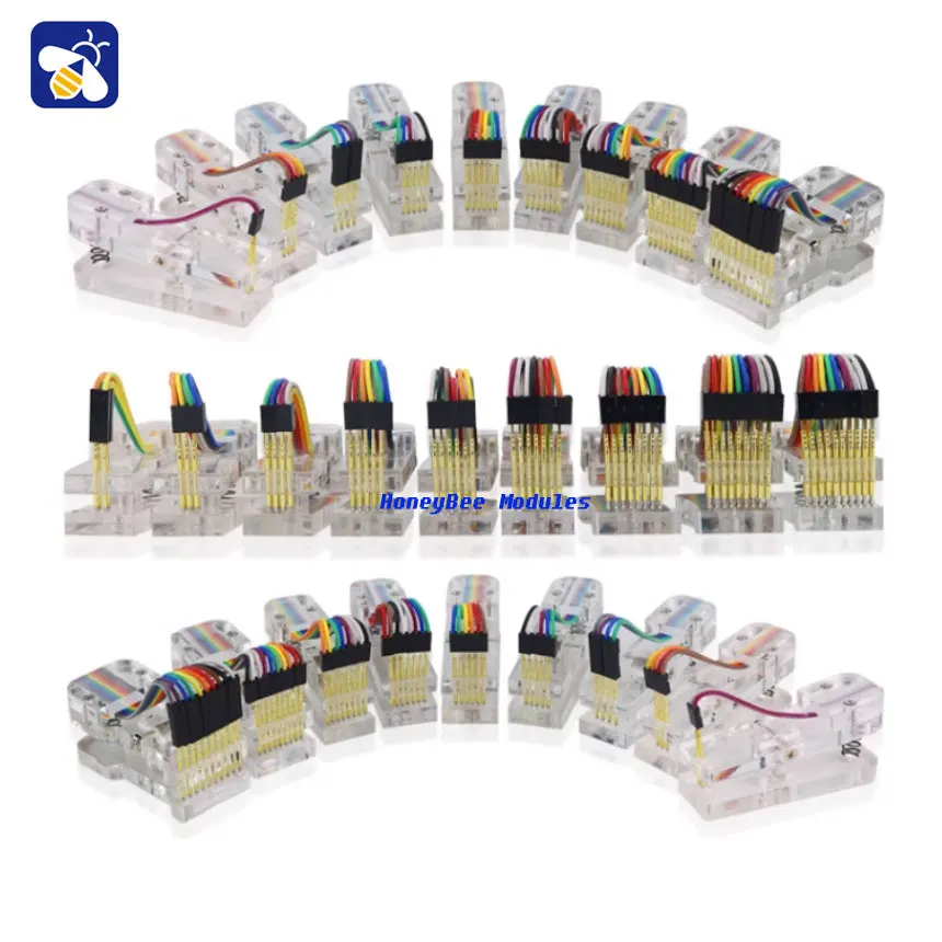1.27 1.5 2.0 2.54 pitch test clips program burner clips PCB burner jig programmer downloader acrylic pcb clip pcb test fixture