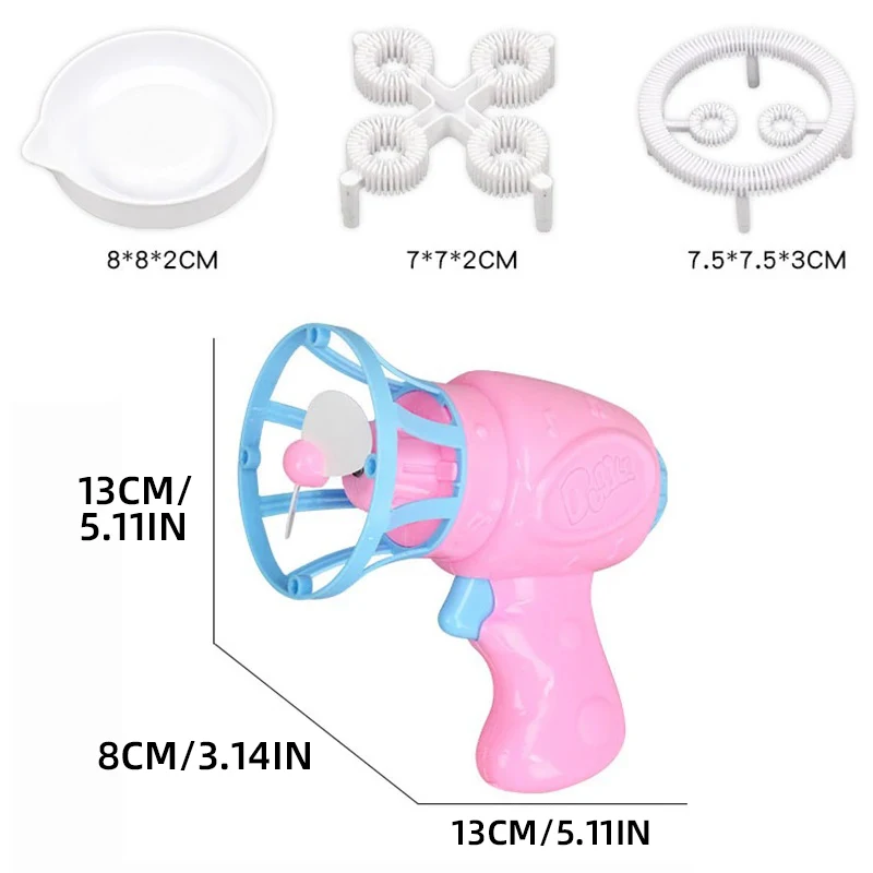 Summer Children's Electric Fan Bubble Gun Machine Soap Blowing Bubble Water Toys Outdoor Bubble In Bubble Wedding Party Gifts 5
