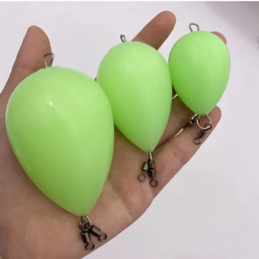 Fishing Floats Fishing Float Fishing Bobber Fishing Buoy Night Fishing Luminous Egg Float Upward Bobber Fishing Floats Thrower Accessory Acrylic Strike Indicators Durable casting egg