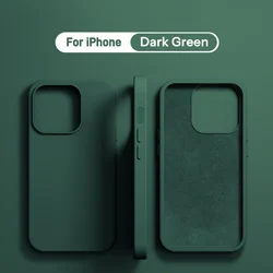 Premium Liquid Silicone Soft Case - Elegant Protective Phone Cover - iPhone 12 Mini (Dark Green)