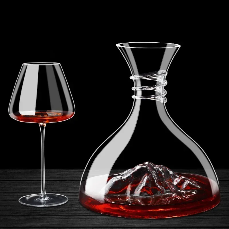 

1800ml Creative Iceberg Decanter Manual Blown Ice Decanter Lead-free Crystal Glass Red Wine Bottle Gift Bar Accessories DrinkWar