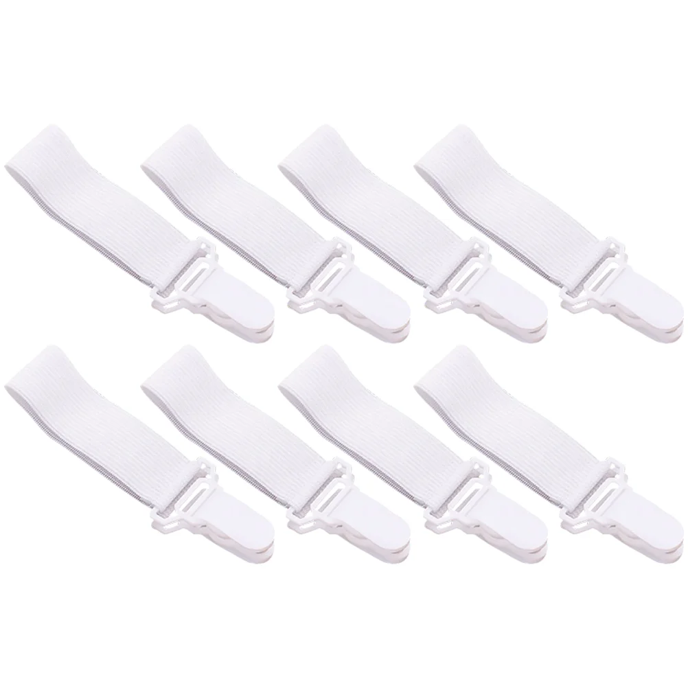 

16pcs Bed Sheet Holder Straps Fasteners Triangle Mattress Sheet Clips with Heavy Duty Suspenders and Adjustable Bed Bands to