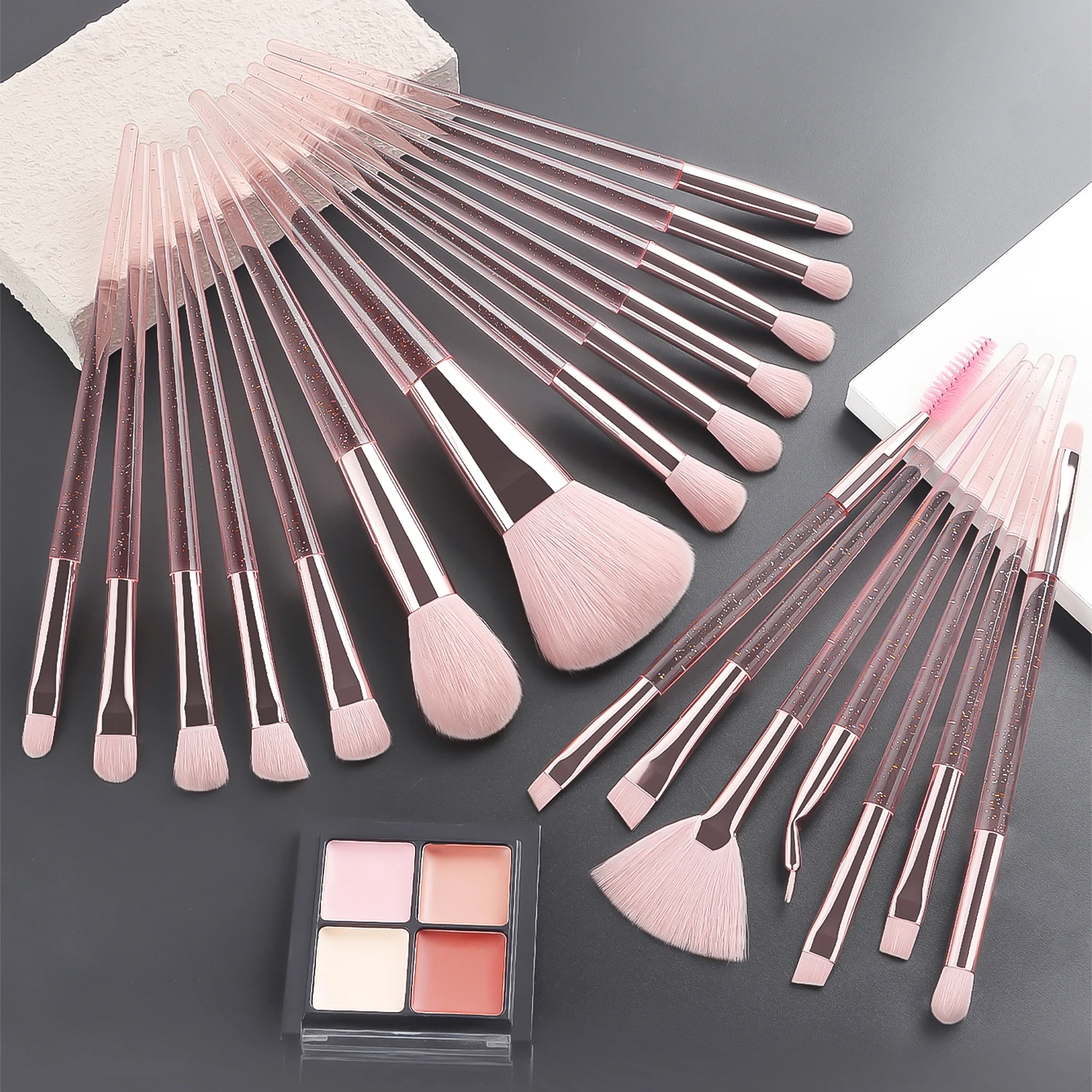 37PCS Makeup Tools Set, 20 Brushes + Sponges Puffs, Eyelash Curler, Cleaning Tool for Full Face 3