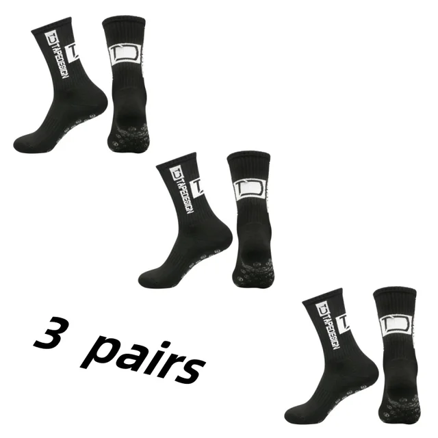 3Pairs/Lot New in ANTI SLIP Tapedesign Football Socks Mid Calf Non-Slip Soccer Sport Cycling Sports Mens Sock Women 4