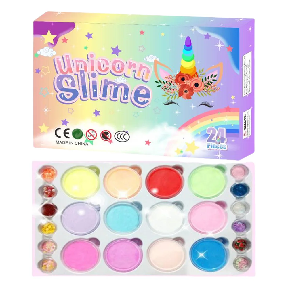 Slime Advent Calendar 24 Days Christmas Countdown Calendar DIY Slime Kit Xmas Countdown Christmas Gift for Kids