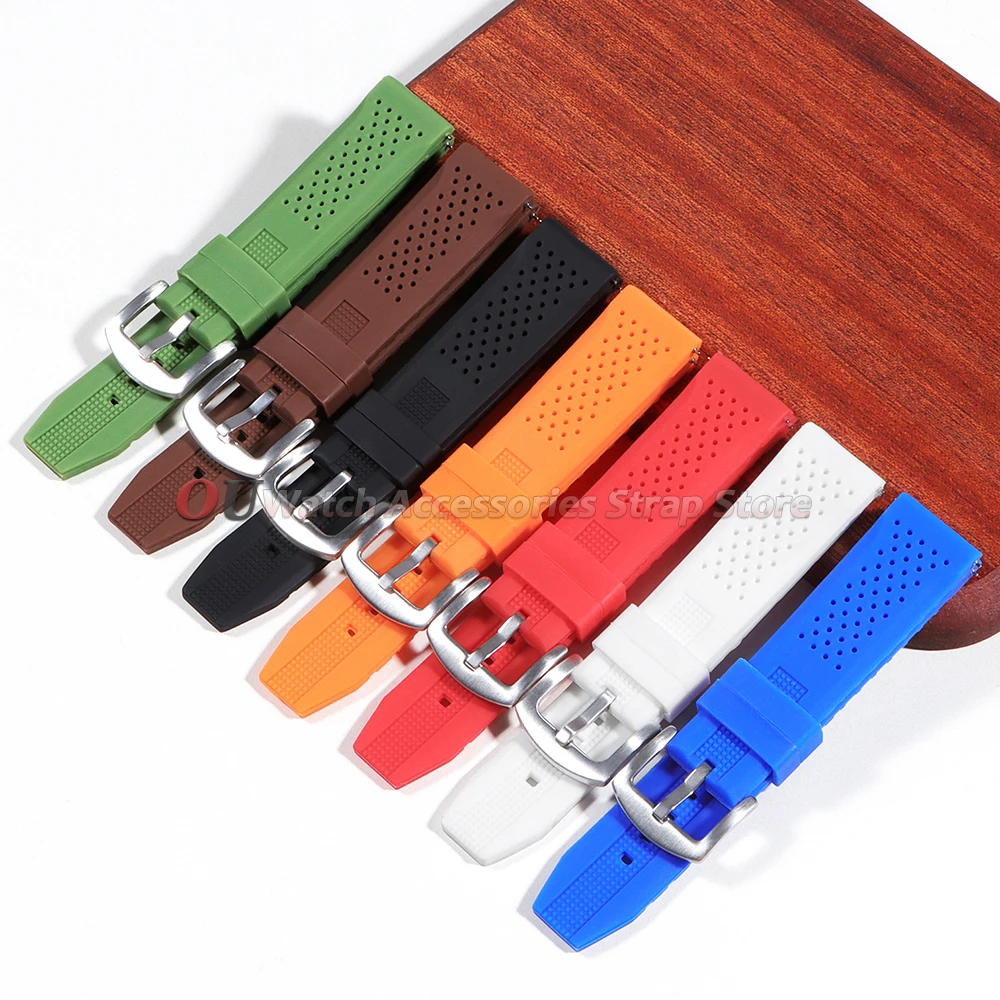 Breathable Quick Release Silicone Watch Strap - Soft Rubber Band