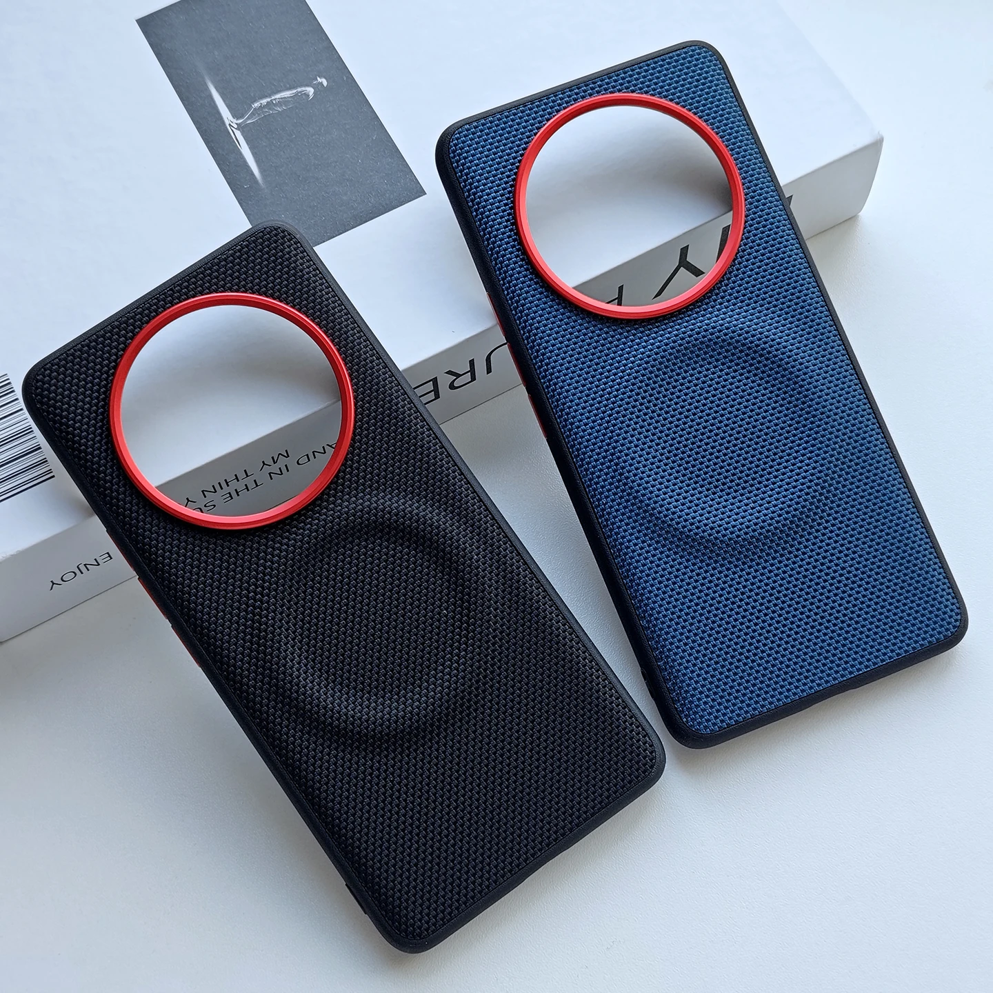 Luxury Weave PU Leather Magnetic Anti-Fall Phone Case with Wireless Charging