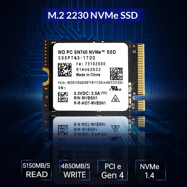 Western Digital WD Sn740 SSD-Laufwerke 2TB M.2 4,0 NVME PCIE Gen 