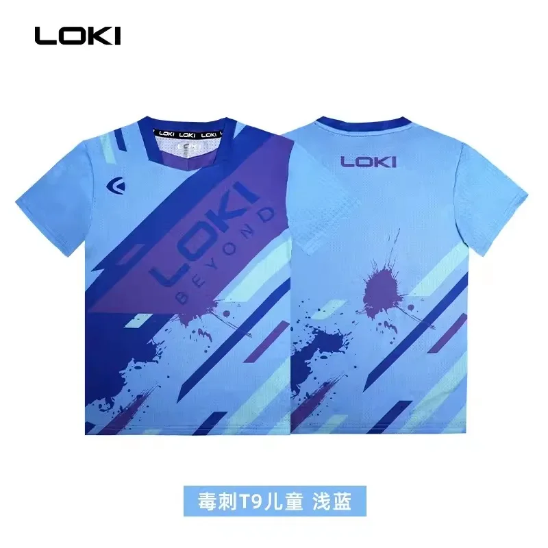 LOKI Table Tennis Jerseys Kids Training T-Shorts Absorb Sweat Ping Pong Children Shirt Cloth Sport