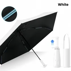 Compact Foldable Umbrella with UV Protection - Iron (Mini model White)