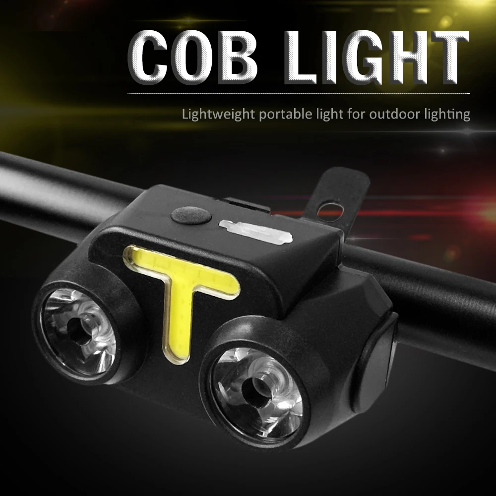 

COB наружный фонарь для рыбалки, многофункциональный фонарь для горного и шоссейного велосипеда, передняя фара, лампа, освещение для кемпинга