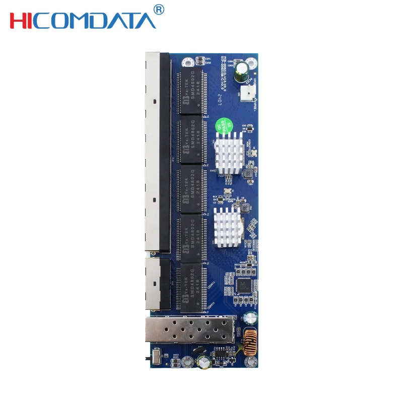 HICOMDATA PoE 스위치 기가비트 11포트 1 SFP 2 RJ45 8 POE 48V 표준 IEEE802.3af 네트워크 POE 스위치 PCBA 보드