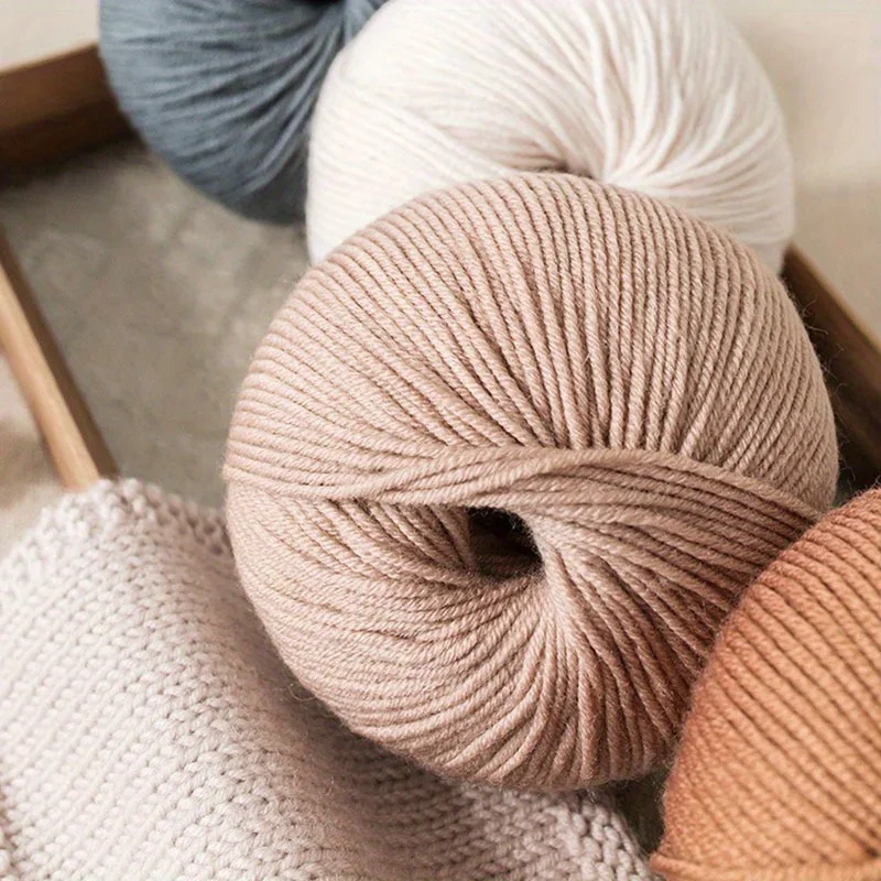 Wool Yarn 6-Pack Wool Yarn Soft Warm Hand Knitting & Crocheting Thread Assorted Colors 1.76oz Each for Hats Jackets Scarves
