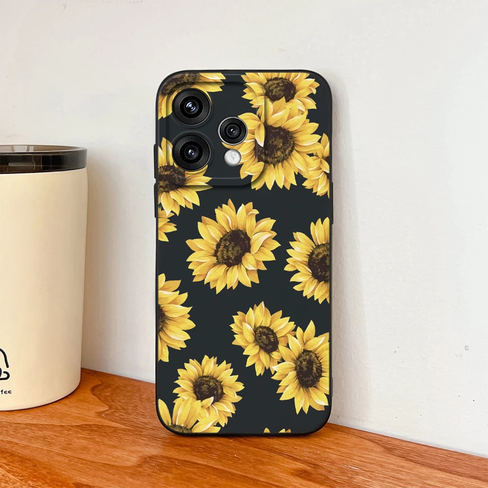 Candy Painted Flowers Lens Protection Soft Silicone Phone Case Cover