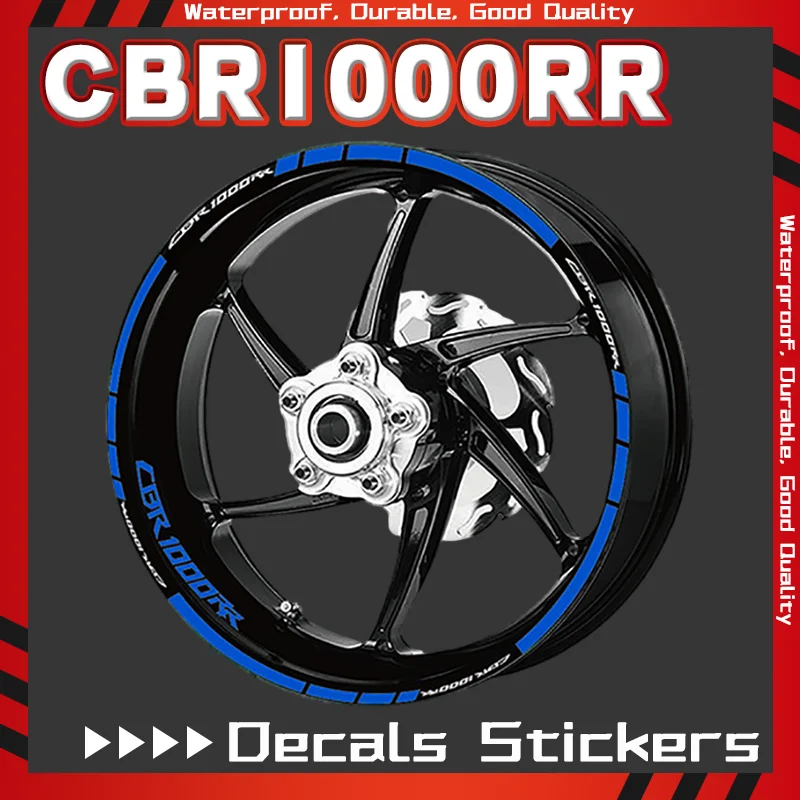 Tyre Sticker For Honda CB1000R CBR1000RR Motorcycle Front Rear Wheel Decal Rim Stripe Reflective Decal Sticker cb1000r cbr1000r