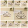 Flower Crystal Crown Hair Comb Hollow Love Heart Children Tiara Headband Wedding Jewelry Hair Styling Accessories 5