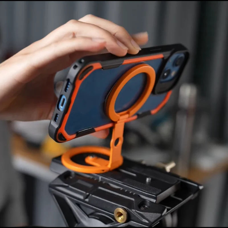 Soporte Magnético de Doble Cara para Teléfono, Anillo Plegable Portátil para Celulares, Soporte para Fotografía, Accesorios Universales para Teléfono