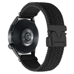 Magnetic Nylon Sports Watch Band, 20-22mm, Universal Fit for 1pcs 20mm (Black)
