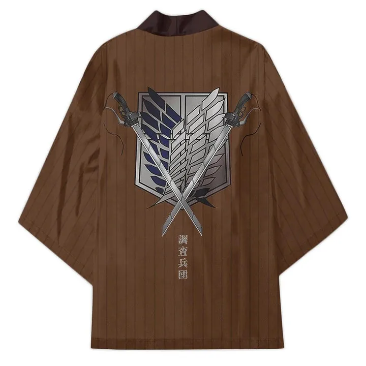 Byakuya Kuchiki Bleach Kimono Cardigans Ukiyo-e Kimono Cloak Loose Three-quarter Sleeve Cardigan Haori