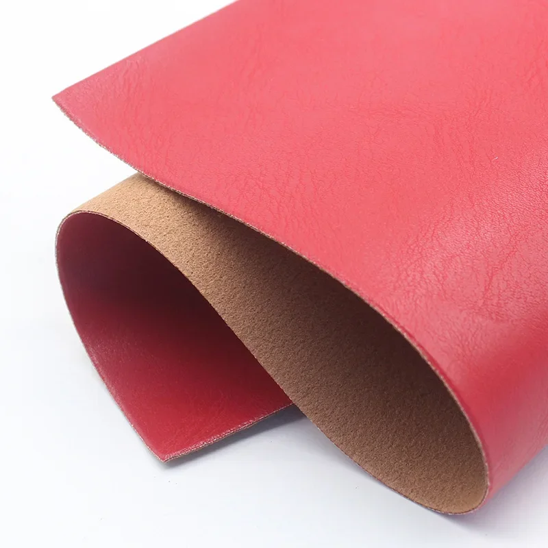 Solid Color PU Leather Fabric Elastic Cloth Base Shoe Material Handbag Sofa Cover Artificial Leather Surface Material PU