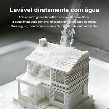 Resina para impressora 3D XIAOZHUZI lavável com água, resina LCD de cura UV 405nm, resina fotopolímero padrão para impressão 3D