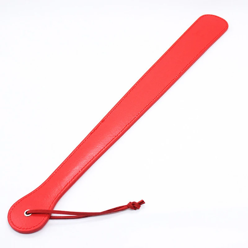 48CM Length PU Leather Horse Whip Paddles, Equestrian Riding Crop Whips with Wrist Strap 3