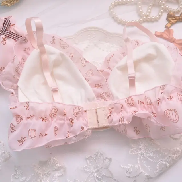 Japanese Sweet Girls Bra Sets Underwear Ruffle Lolita Panties Briefs  Princess - Helia Beer Co