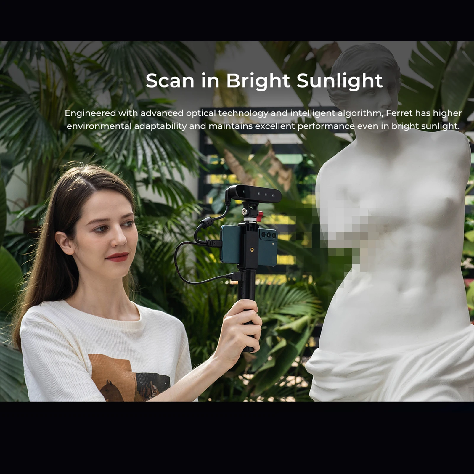 Creality CR-Scan Ferret 3D 스캐너 휴대용 및 핸드 헬드 30fps 스캔 속도 듀얼 모드 스캔, Win10/11/ Mac OS/안드로이드 호환