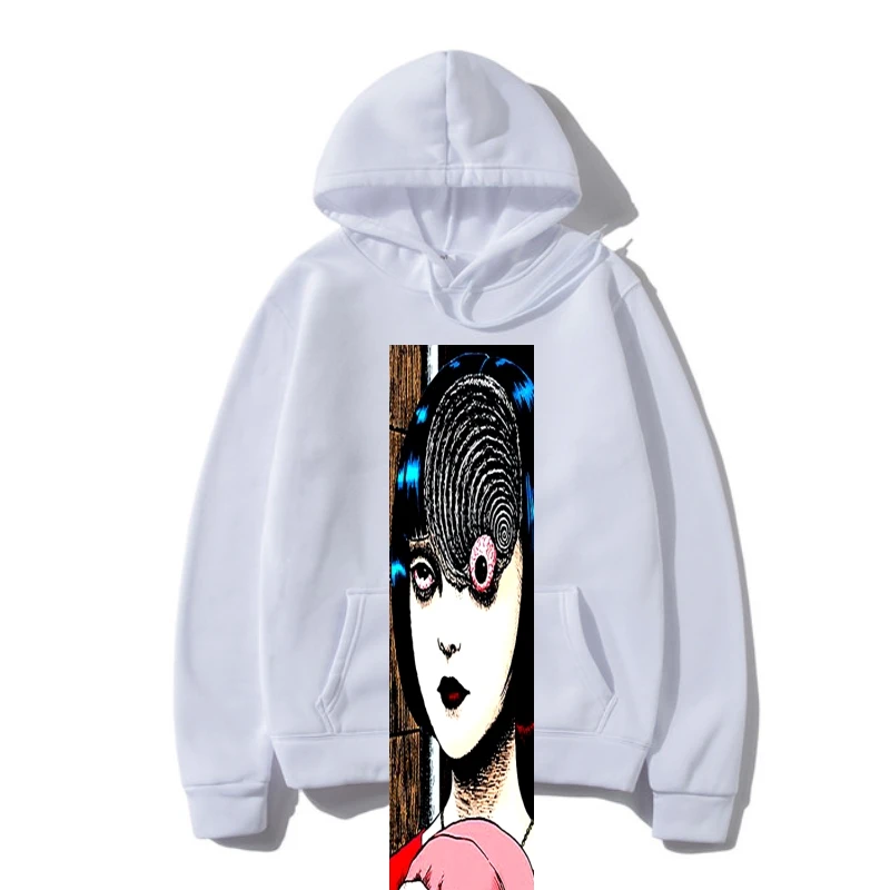 

Uzumaki Junji Ito Japanese Horror Custom Men Black SweatSweatshir Autumn S-2xl Warm Hip Hop Hoody Outerwear Hoodie