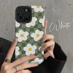 Stylish Sunflower Leather Silicone Shockproof Phone Case - Soft Full Back Cover - iPhone 13 Pro (F)