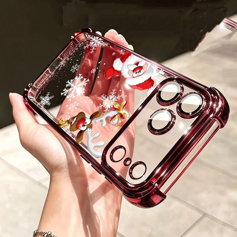 Festive Christmas Deer & Santa Claus Phone Case