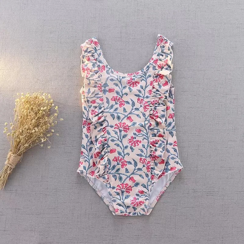 Flower swimsuit for little girl, beautiful swimsuit for summer