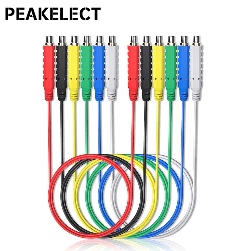 

Peakelect T10005 6PCS Magnetic Silicone HVAC Test Leads Kit 30VAC 5A | Low Voltage Magnetic Jumper Wire 1M Cables 20AWG