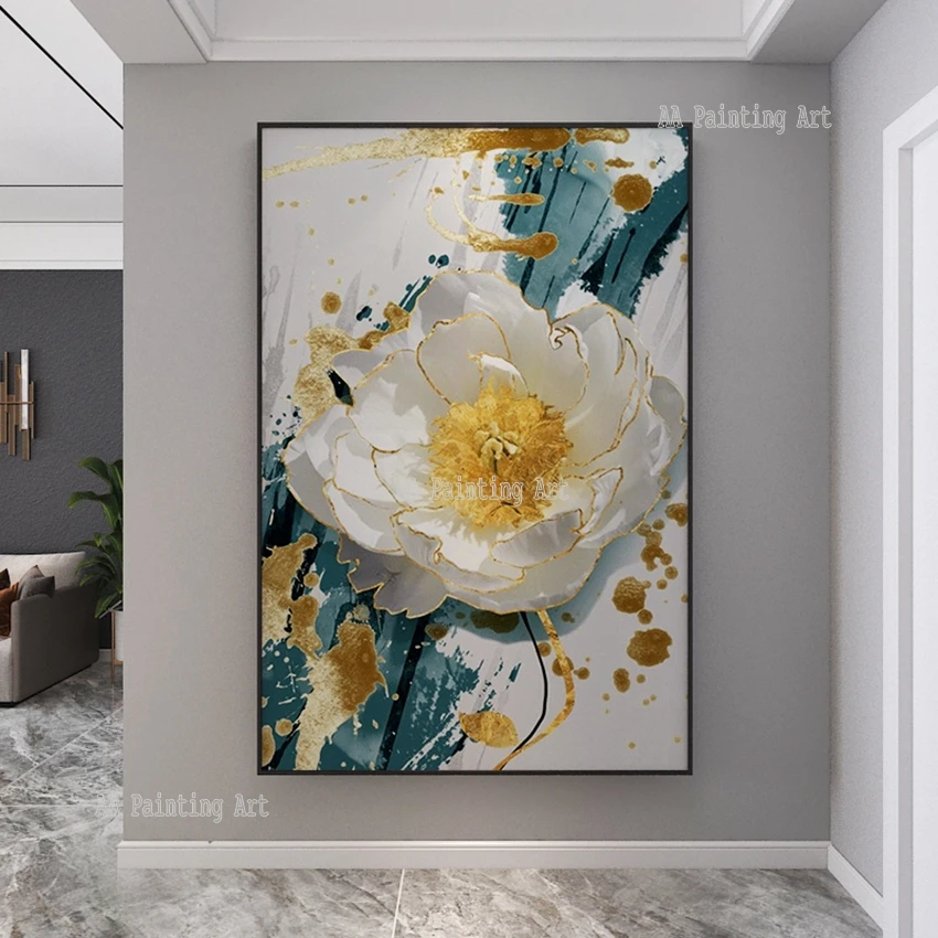 

Modern Home Decoration Panel Art Hand-painted Paintings Art Flower Picture Oil Painting Unframed New Design Canvas Wall Art