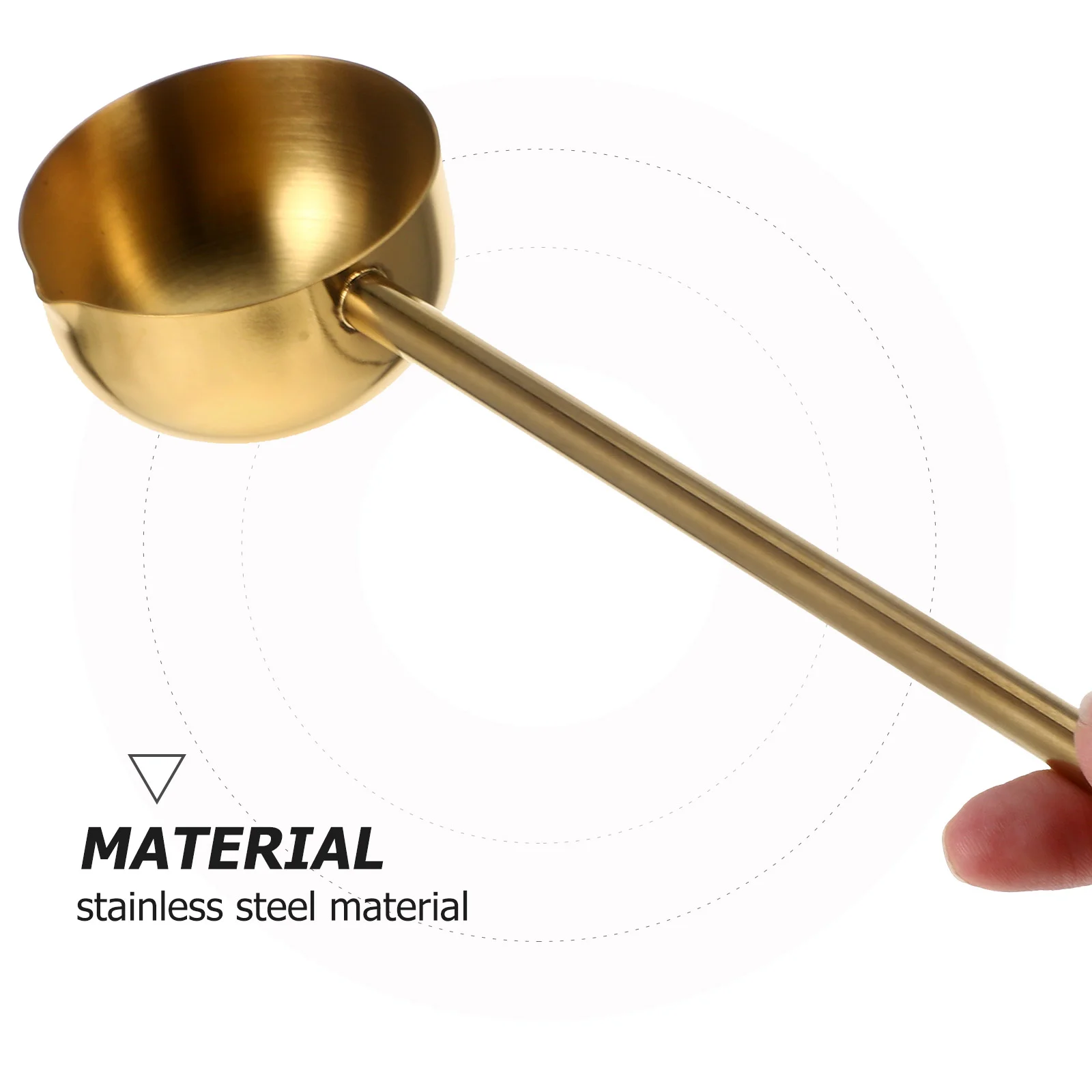 80Ml Stainless Steel Soup Ladle Large Capacity Water Scoop Wear Resistant Oil Spoon Metal Ladle Kitchen Gadget For Restaurant