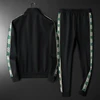 Minglu Letter Zipper Embroidery Men's Sets Luxury Spring Autumn Male Sweatshirts Elastic Waist Sport Casual Man Tracksuits 3XL 2