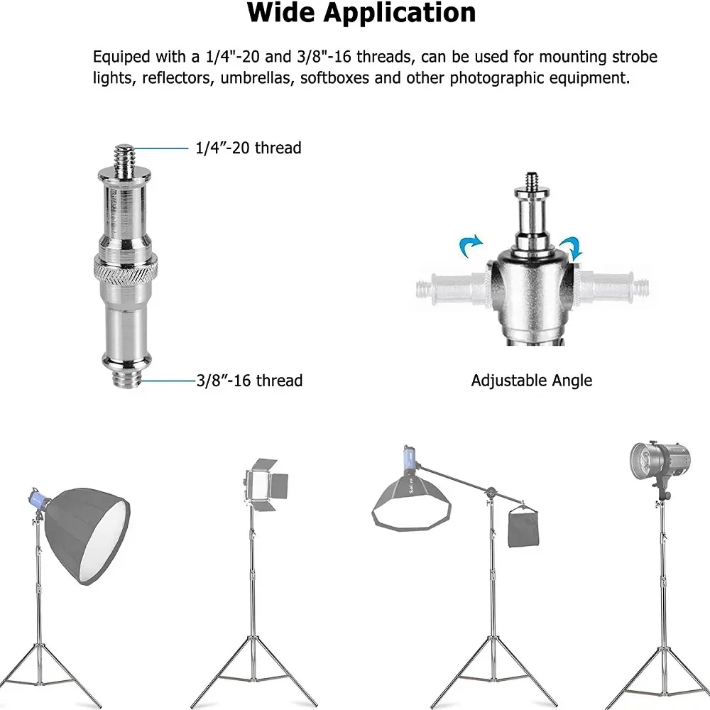 Selens Adjustable Stainless Steel Light Stand 280cm Heavy Duty Tripod Stand For