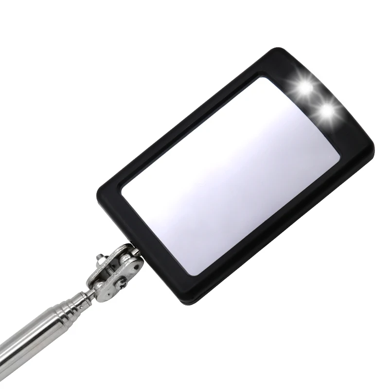 Car Repair Tool Set Telescoping Flexible Head Inspection Mirror Car Bottom With Light Adjustable Detection Mirror Magnification Inspection