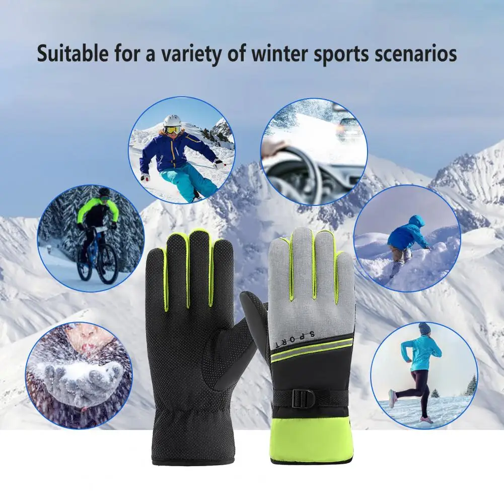 

Ветрозащитные перчатки, ветрозащитные водонепроницаемые Светоотражающие Зимние перчатки для мужчин и женщин, идеально подходят для езды на мотоцикле, езды на лыжах, велоспорта, термальные