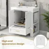 Bathroom Organizers, 30 Inch Bathroom Vanity With Sink, Freestanding Single Bath Vanity Wood Storage Cabinet With Drawer, Side S 5