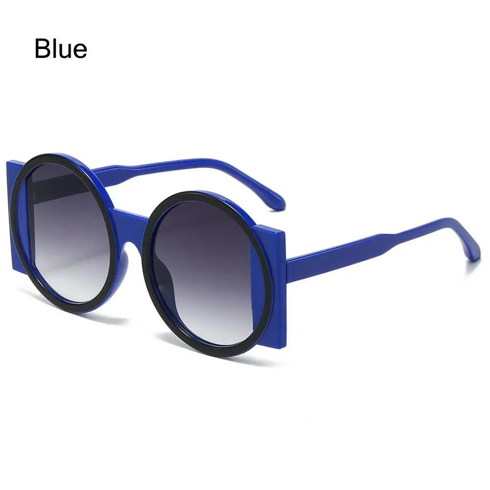 Mode übergroße runde Sonnenbrille Frauen Kontrast farbe Farben uv400 Retro einzigartige Männer Trend Gradient Radfahren Sonnenbrille – Detail 18