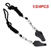 1/2/4PCS Professional Whistle Black ABS Outdoor Sports Camping Hiking Referee Game Training  Survival Whistle  With Lanyard 1