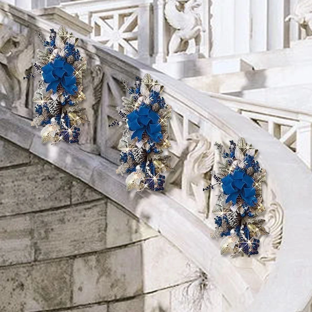 Christmas wreath on door frame