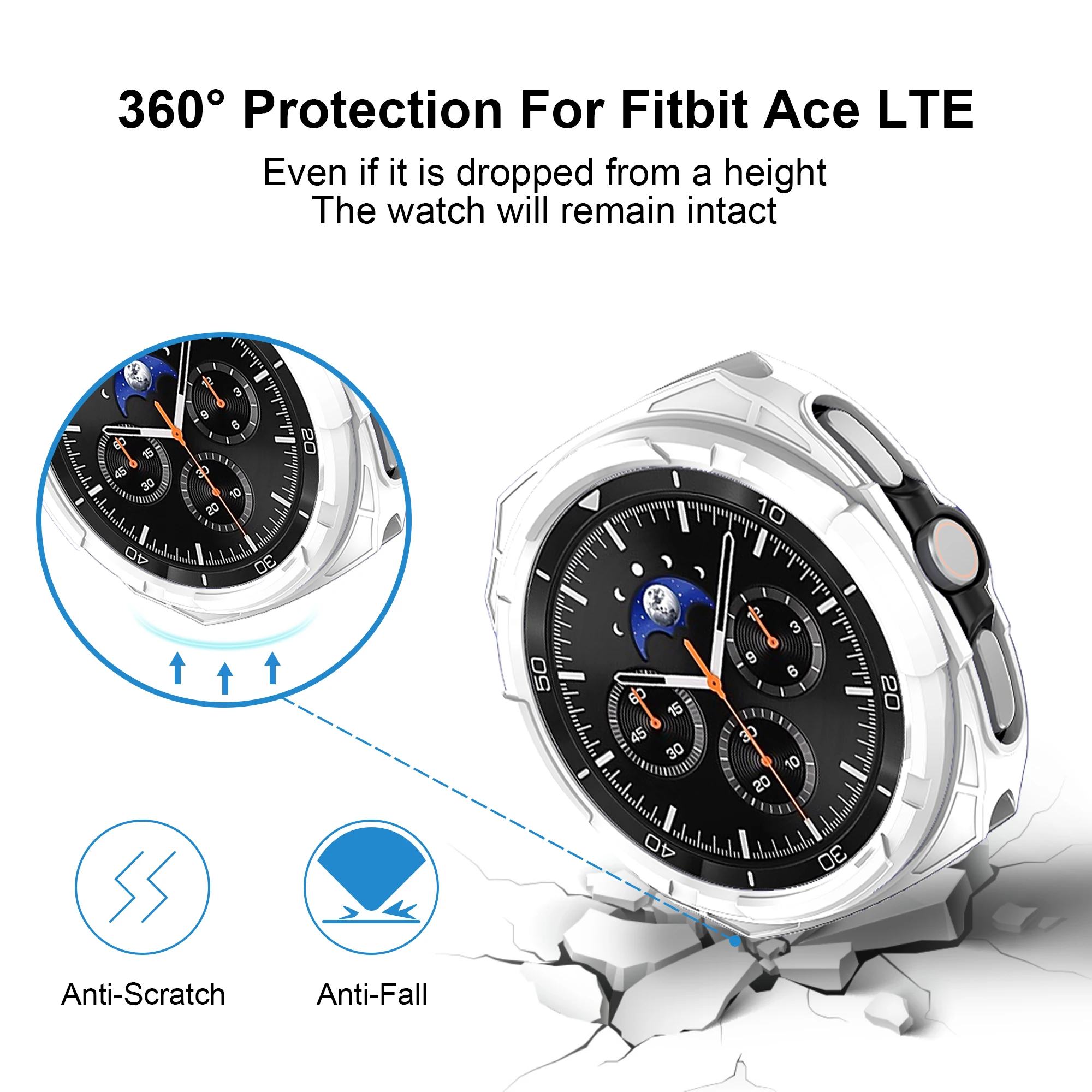 Durable Bezel and Soft TPU Bumper Case for Secure Watch Protection