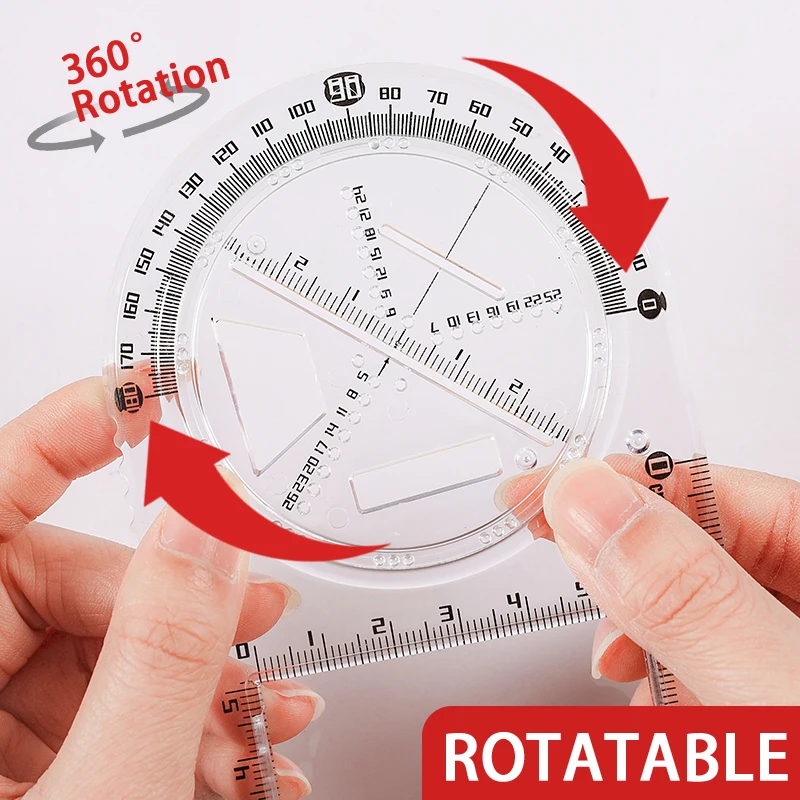 Multifunctional geometriai Függvény Mérővessző állítsa Mennyiségtán Rajzolás Sablon Mérés Munkaeszköz számára Növendékállat Iskola Hivatali székhely Anyagellátás